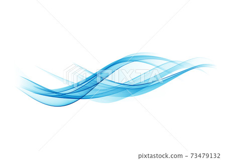 Blue abstract curve vector material 73479132