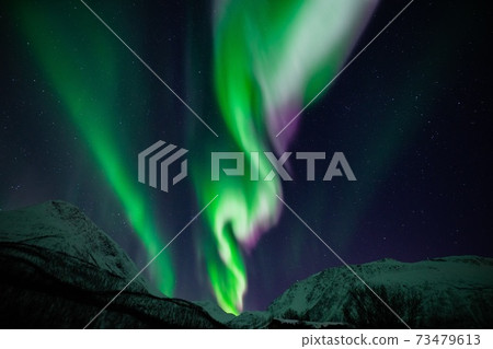 Aurora, natural phenomena, tourist town, night light, healing in corona, pink aurora, aurora mystery, nature 73479613