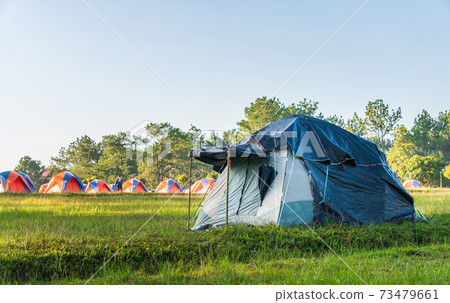 Camping in the forest of Phu Kradueng. Thailand. Camping in the forest of Phu Kradueng. Thailand. 73479661