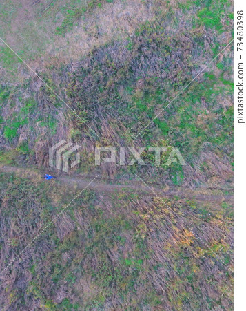 Riverbed of the Tama River looking down from directly above-Aerial view with a drone (Hino City, Tokyo) Riverbed of the Tama River looking down from directly above-Aerial view with a drone (Hino City, Tokyo) 73480398