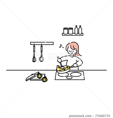 Woman cooking 73480735