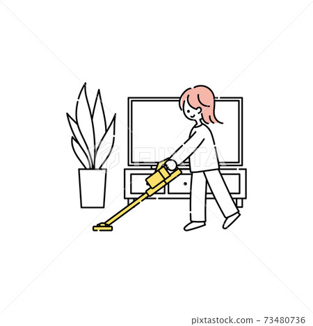 Woman cleaning Woman cleaning 73480736