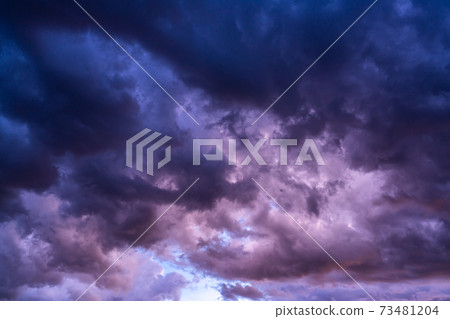Dark clouds in the sky before thunderstorm. Dark clouds in the sky before thunderstorm. 73481204