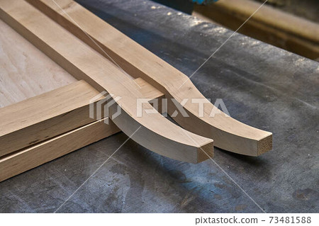 Joinery. Bathroom vanity cabinet. Furniture manufacture. Close-up 73481588