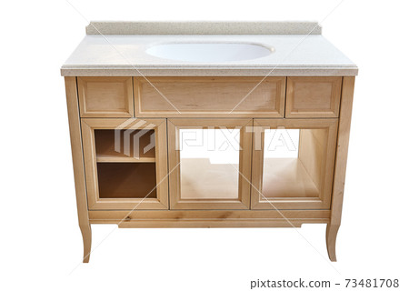 Joinery. Bathroom vanity cabinet isolated on white background. Furniture manufacture Joinery. Bathroom vanity cabinet isolated on white background. Furniture manufacture 73481708