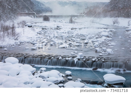 Biei Town, Hokkaido Winter Biei River December Biei Town, Hokkaido Winter Biei River December 73481718