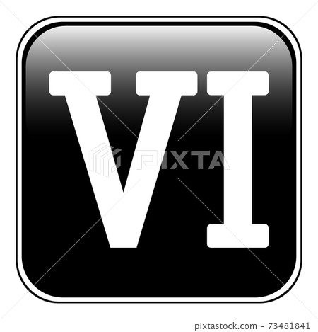 Roman numeral six. - Stock Illustration [73481841] - PIXTA