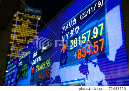 Stock price board [economic image] 73482530