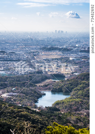Scenery from Mirokusan, Kasugai City, Aichi Prefecture, toward Nagoya Scenery from Mirokusan, Kasugai City, Aichi Prefecture, toward Nagoya 73482692