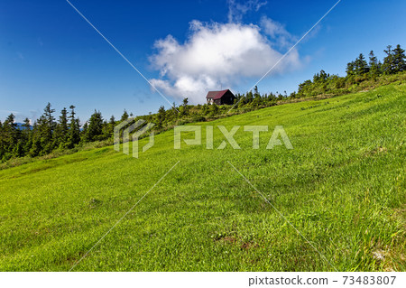 Summer Aizu Komagatake meadow and Komagatake hut 73483807