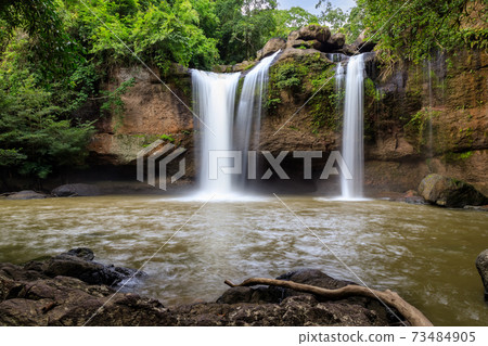 Haew Suwat waterfall in forest at Khao Yai National Park, Thailand Haew Suwat waterfall in forest at Khao Yai National Park, Thailand 73484905