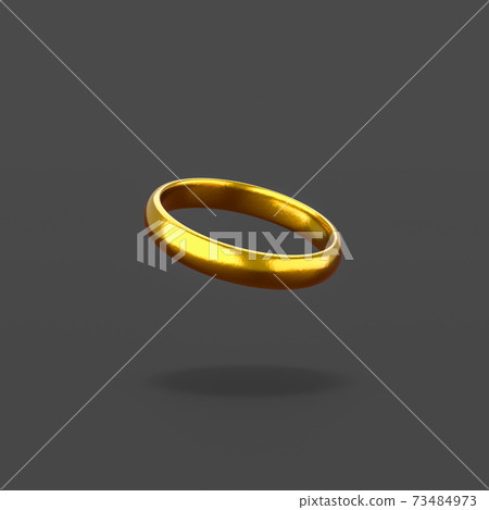 Golden Ring on Black Background 73484973