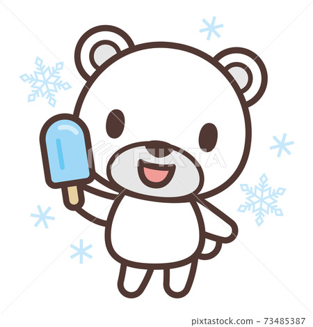 Cute polar bear character with popsicles Cute polar bear character with popsicles 73485387