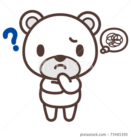 可愛的白熊性格擔心 73485395