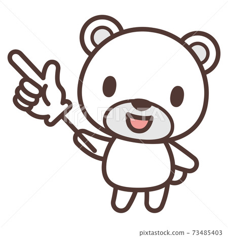 A cute polar bear character with a pointer A cute polar bear character with a pointer 73485403