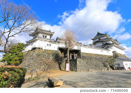 [和歌山縣]天氣晴朗時和歌山城的城堡塔 73486098