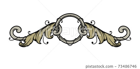 Old Pattern Frame Style Decorative frame with vintage pattern. Vector... - Stock Illustration ...