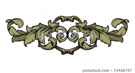 Old Pattern Frame Style Decorative frame with vintage pattern. Vector... - Stock Illustration ...