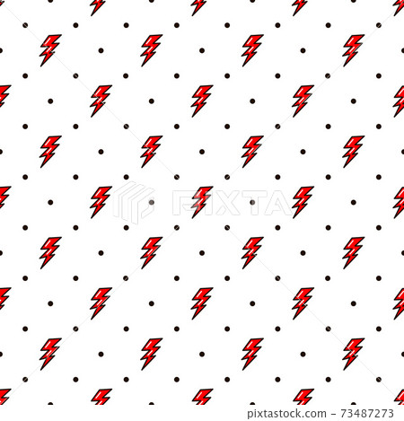 Red Lightning seamless pattern. old school style Red Lightning seamless pattern. old school style 73487273