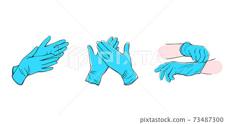 Latex surgical gloves. medical protective gloves 73487300