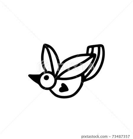 Cute bird isolated on white background. Vector illustration in Doodle style. Design for Valentine's Day, Easter Cute bird isolated on white background. Vector illustration in Doodle style. Design for Valentine's Day, Easter 73487357