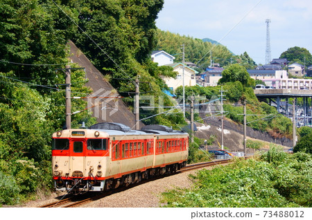 JNR彩色Kiha 66/67系列截面快速海邊襯板 73488012