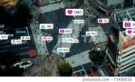 SNS notification social media SNS notification social media 73488038