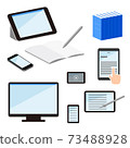 在PC，平板電腦或智能手機上工作的圖像 73488928