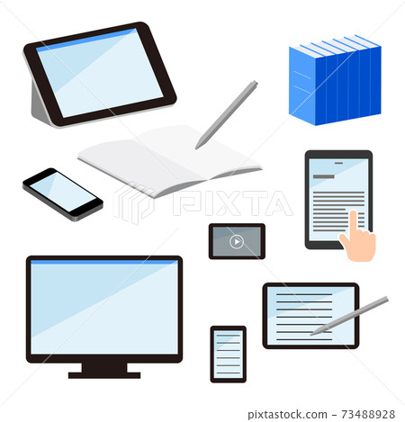 Image of working on PC, tablet, smartphone 73488928