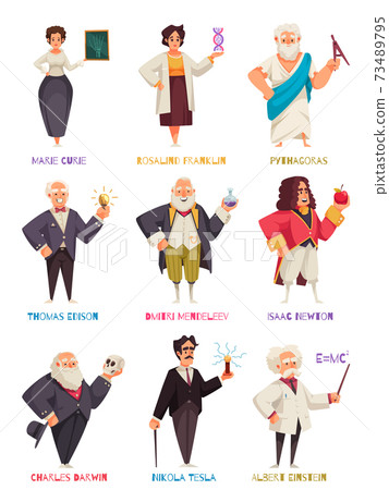 Famous Scientists Characters Set Famous Scientists Characters Set 73489795