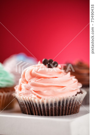 Selection of Colored Cupcakes. High photo quality Selection of Colored Cupcakes. High photo quality 73490438