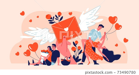 Love Card Valentine Composition Love Card Valentine Composition 73490780