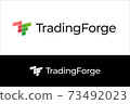 T and F Letters Trading Stock Market Logo Concept 73492023