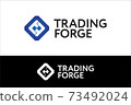T and F Letters Trading Stock Market Logo Concept 73492024