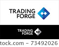 T and F Letters Trading Stock Market Logo Concept 73492026