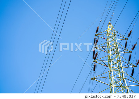High-voltage power line electromagnetic wave High-voltage power line electromagnetic wave 73493037