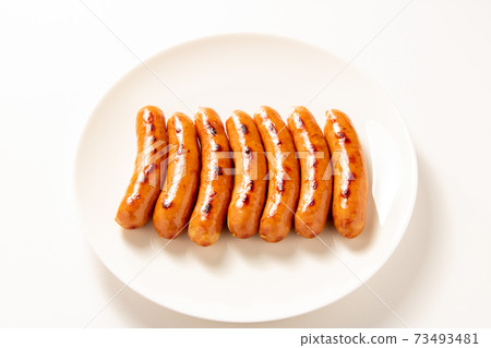 Baked wiener sausage. 73493481