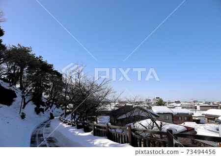 靈巖第3年(福井縣坂井市丸岡町)大雪過後6天的丸岡城堡 靈巖第3年(福井縣坂井市丸岡町)大雪過後6天的丸岡城堡 73494456