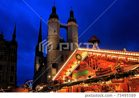 Christmas market in Halle, Germany Christmas market in Halle, Germany 73495589