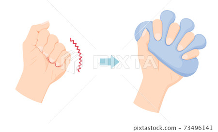 Hand contracture_holding a preventive cushion 73496141