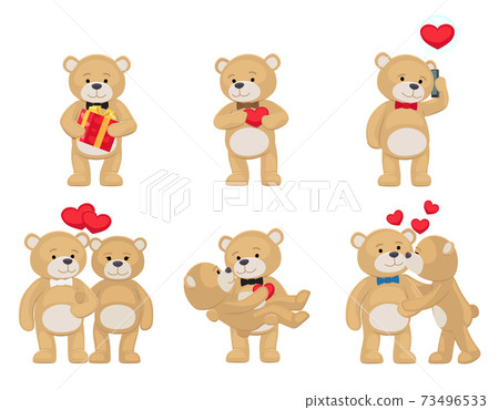 I Love You and Me Teddy Bears Vector I Love You and Me Teddy Bears Vector 73496533