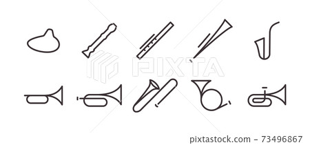 10 icon set (wind instrument) 10 icon set (wind instrument) 73496867