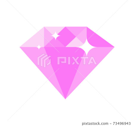 Diamond of Pink Color Vector Illustration - Stock Illustration ...