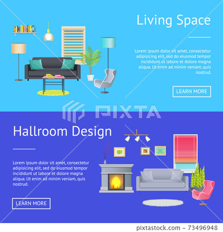 Living Space Hallroom Design Vector Illustration Living Space Hallroom Design Vector Illustration 73496948