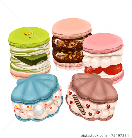 Korean sweets trendy macaroons Tunkaron shell macaroons assortment set 73497284