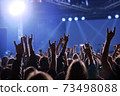Silhouettes of people in the rock concert 73498088