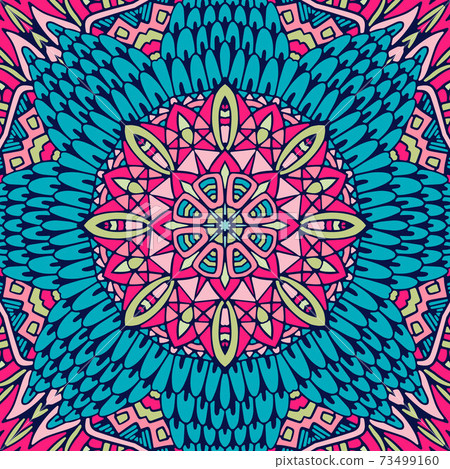 Abstract festive colorful floral vector mandala Abstract festive colorful floral vector mandala 73499160