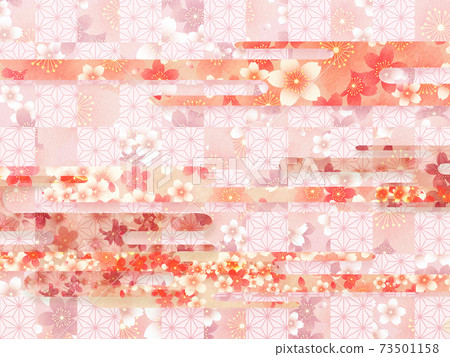 櫻花圖案背景素材 73501158
