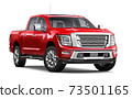 Red Pickup Truck - 3D render 73501165