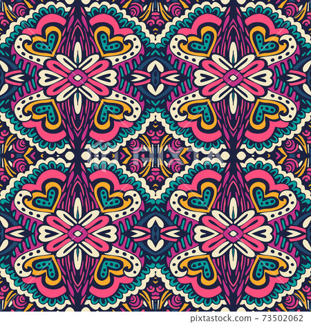 Ethnic seamless pattern. Vector tribal background. Aztec and indian style, vintage print. 73502062